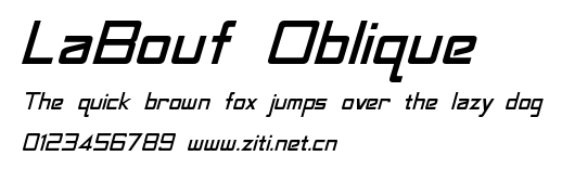 LaBouf Oblique.ttf字體轉換器圖片