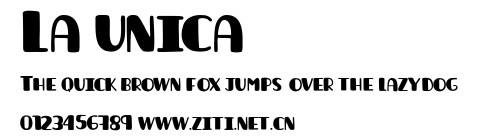 La unica.ttf字體轉換器圖片