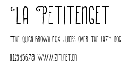 La Petitenget.ttf字體轉換器圖片