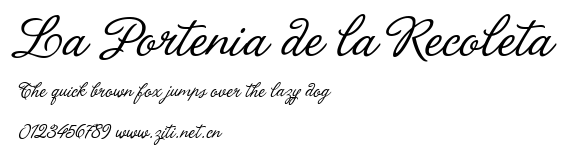 La Portenia de la Recoleta.ttf字體轉換器圖片