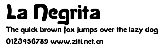 La Negrita.ttf字體轉換器圖片