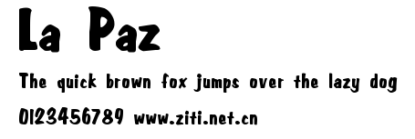 La Paz.ttf字體轉換器圖片