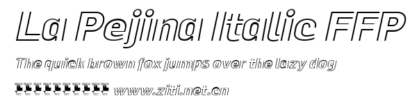 La Pejina Italic FFP.ttf字體轉換器圖片