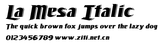 La Mesa Italic.ttf字體轉換器圖片