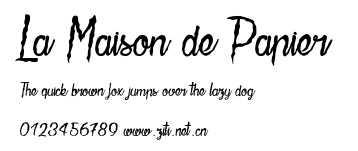 La Maison de Papier.ttf字體轉換器圖片