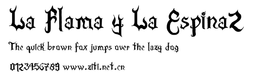 La Flama y La Espina2.ttf字體轉換器圖片