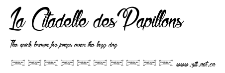 La Citadelle des Papillons.ttf字體轉換器圖片