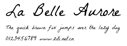 La Belle Aurore.ttf字體轉換器圖片