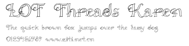 LOT Threads Karen.ttf字體轉換器圖片