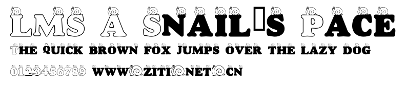 LMS A Snail's Pace.ttf字體轉換器圖片