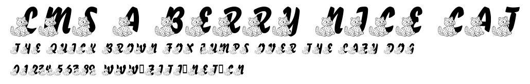 LMS A Berry Nice Cat.ttf字體轉換器圖片