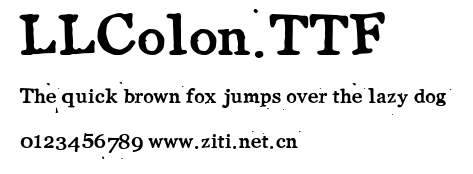 LLColon.TTF.ttf字體轉換器圖片