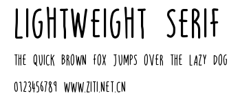 LIGHTWEIGHT SERIF.ttf字體轉換器圖片