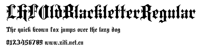 LHFOldBlackletterRegular.ttf字體轉換器圖片