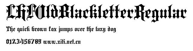 LHFOldBlackletterRegular.ttf字體轉換器圖片