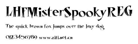 LHFMisterSpookyREG.ttf字體轉換器圖片