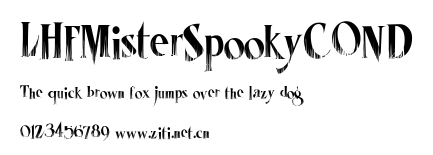 LHFMisterSpookyCOND.ttf字體轉換器圖片