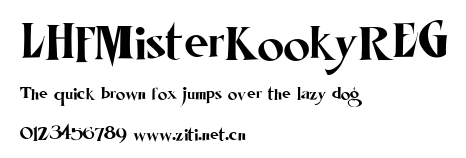 LHFMisterKookyREG.ttf字體轉換器圖片