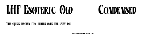 LHF Esoteric Old | Condensed.ttf字體轉換器圖片