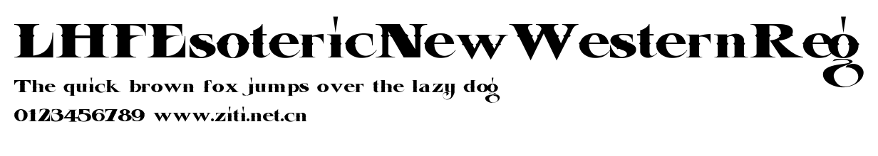 LHFEsotericNewWesternReg.ttf字體轉換器圖片