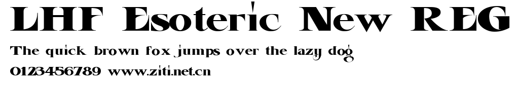 LHF Esoteric New REG.ttf字體轉換器圖片