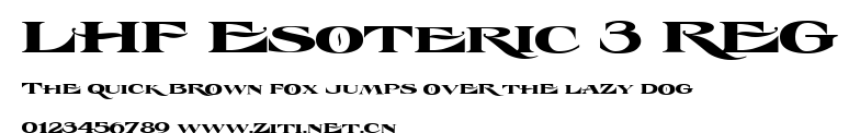 LHF Esoteric 3 REG.ttf字體轉換器圖片