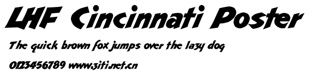 LHF Cincinnati Poster .ttf字體轉換器圖片