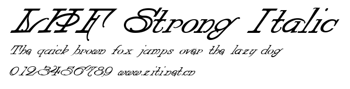 LHF Strong Italic.ttf字體轉換器圖片