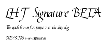 LHF Signature BETA.ttf字體轉換器圖片