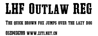 LHF Outlaw REG.ttf字體轉換器圖片