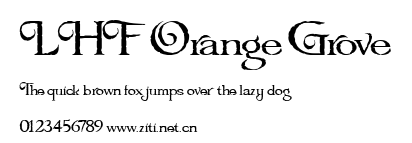 LHF Orange Grove.ttf字體轉換器圖片