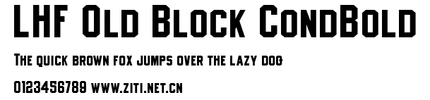 LHF Old Block CondBold.ttf字體轉換器圖片
