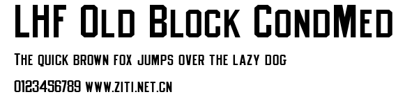 LHF Old Block CondMed.ttf字體轉換器圖片