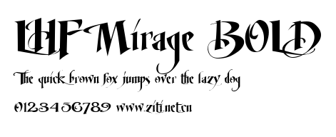 LHF Mirage BOLD.ttf字體轉換器圖片