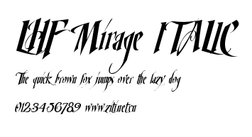 LHF Mirage ITALIC.ttf字體轉換器圖片