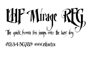 LHF Mirage REG.ttf字體轉換器圖片