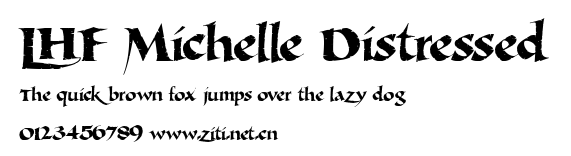 LHF Michelle Distressed.ttf字體轉換器圖片
