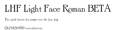 LHF Light Face Roman BETA.ttf字體轉換器圖片