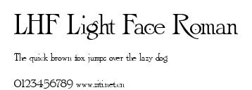 LHF Light Face Roman.ttf字體轉換器圖片