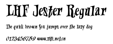 LHF Jester Regular.ttf字體轉換器圖片
