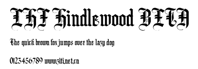 LHF Hindlewood BETA.ttf字體轉換器圖片