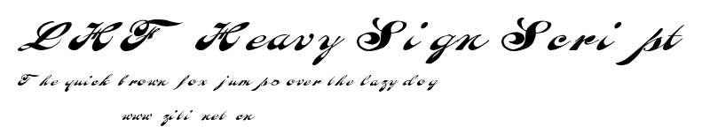 LHF Heavy Sign Script.ttf字體轉換器圖片