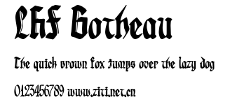 LHF Gotheau.ttf字體轉換器圖片