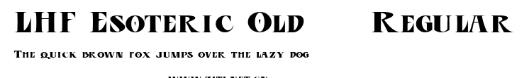 LHF Esoteric Old | Regular.ttf字體轉換器圖片