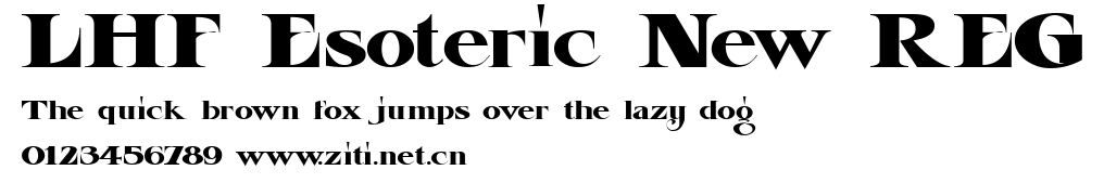 LHF Esoteric New REG.ttf字體轉換器圖片