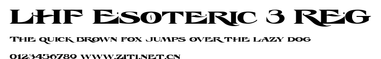 LHF Esoteric 3 REG.ttf字體轉換器圖片