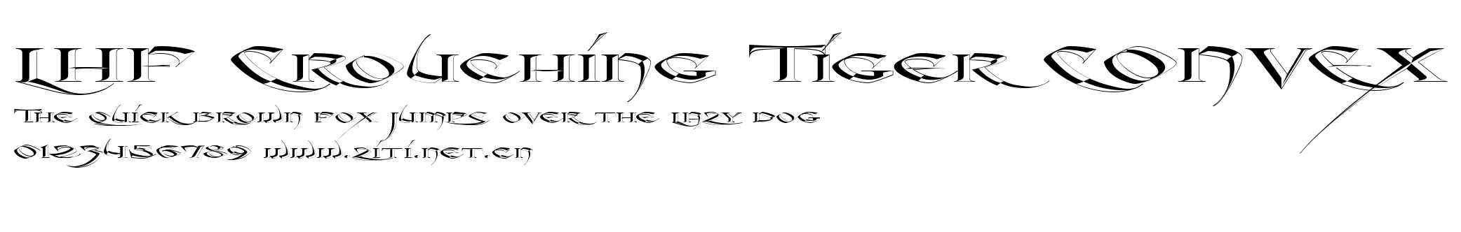 LHF Crouching Tiger CONVEX.ttf字體轉換器圖片