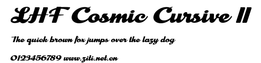 LHF Cosmic Cursive II.ttf字體轉換器圖片