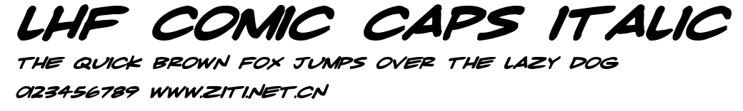 LHF Comic Caps Italic.ttf字體轉換器圖片