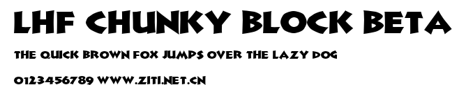 LHF Chunky Block BETA.ttf字體轉換器圖片